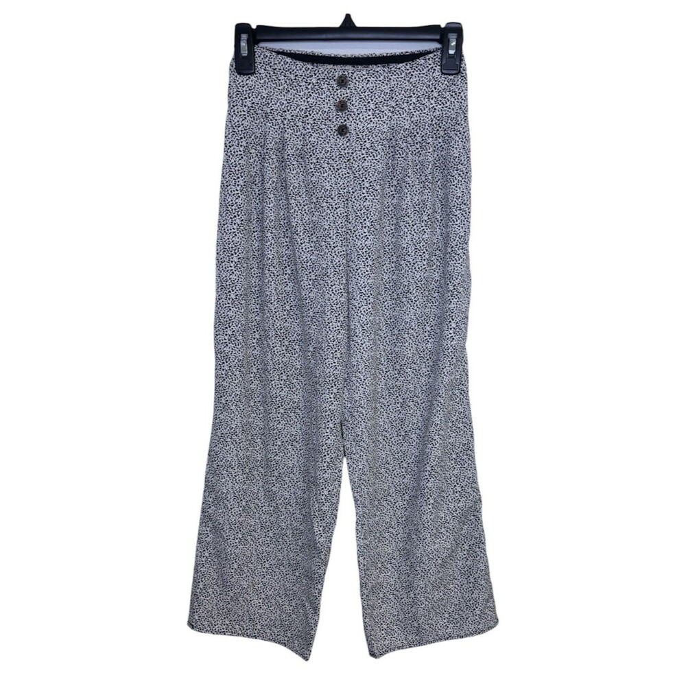 Sienna Sky Black and White Wide-Leg Spotted Print Trousers Size XS